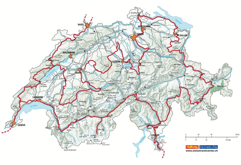 Grand Tour of Switzerland - Strecke