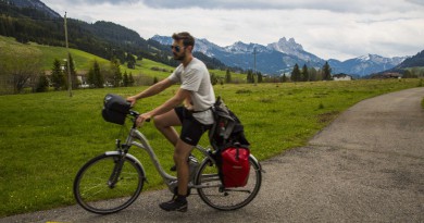 E-Bike im Allgäu vor Traumkulisse