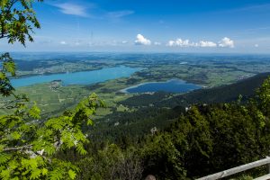 Tegelbergblick auf die Seen bei Füssen