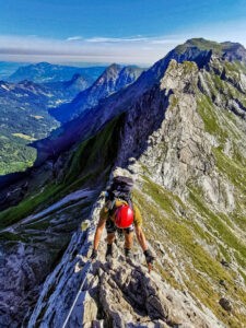 Steinbocktour Allgäu Durchquerung Hingelangen Klettersteig