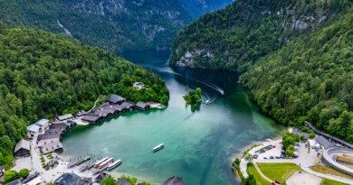 Bodensee-Königssee Radweg Etappe 8 Königssee Am ziel drohne